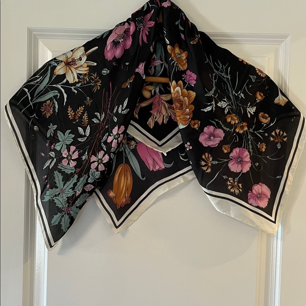 Floral Silk Scarf